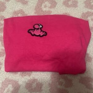 hot pink baby tee xs nerd shirt